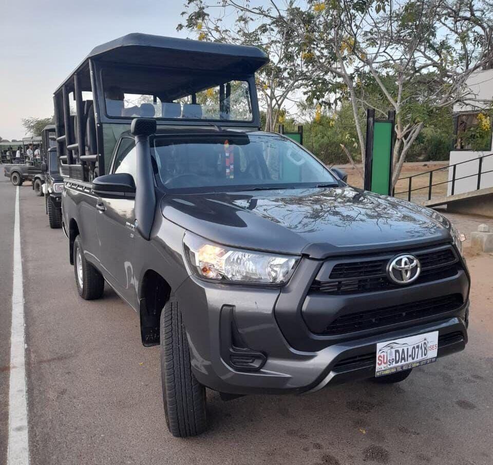 Morning safari jeep departing for Yala National Park